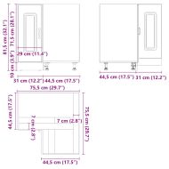 Кухненски ъглов шкаф, "Kalmar", опушен дъб, инженерно дърво