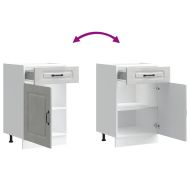 Кухненски шкаф, "Kalmar", бетонно сив, инженерно дърво