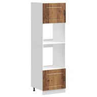 Шкафове за фурна, 2 бр. "Kalmar", старо дърво, инженерно дърво