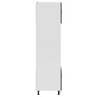 Шкафове за фурна, 2 бр. "Kalmar", черни, инженерно дърво