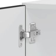 Шкафове за фурна, 2 бр. "Kalmar", черни, инженерно дърво