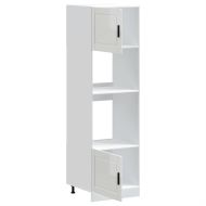 Шкафове за фурна 2 бр Porto, бял гланц, инженерно дърво