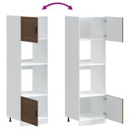 Шкафове за фурна 2 бр Porto, кафяв дъб, инженерна дървесина