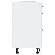 Кухненски шкаф "Lucca" с висок гланц, бяло, инженерно дърво