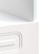 Шкаф за фурна, Kalmar, бял гланц, инженерно дърво