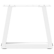 Крака за масичка за кафе, V-образни, 2 бр., бели, 40 x (30-31,3) см, стомана