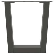 Крака за масичка за кафе, V-образна, 2 бр., антрацит, 30x(30-31,3) см, стомана