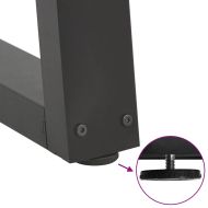 Крака за масичка за кафе, V-образна, 2 бр., антрацит, 50x(42-43,3) см, стомана