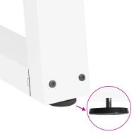 Крака за масичка за кафе, V-образни, 2 бр., бели, 60 x (30-31,3) см, стомана