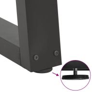 Крака за масичка за кафе, V-образна, 2 бр., антрацит, 38 x (42-43,3) см, стомана