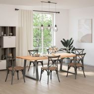 Крака за трапезна маса, V-образни, 2 бр., антрацит, 90x(72-73,3) см, стомана