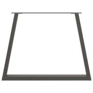 Крака за трапезна маса, V-образни, 2 бр., антрацит, 90x(72-73,3) см, стомана