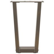 Крака за масичка за кафе, V-образна форма, 2 бр., естествена стомана, 28 x (42-43,3) см, стомана