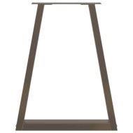 Крака за трапезна маса, V-образни, 2 бр., естествена стомана, 60 x (72-73,3) см, стомана