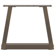 Крака за масичка за кафе, V-образни, 2 бр., естествена стомана, 40 x (30-31,3) см, стомана