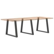 Крака за трапезна маса, V-образни, 3 бр., антрацит, 80x(72-73,3) см, стомана