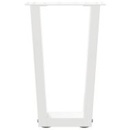 Крака за масичка за кафе, V-образни, 2 бр., бели, 28 x (42-43,3) см, стомана