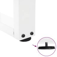 Крака за масичка за кафе, V-образни, 2 бр., бели, 28 x (42-43,3) см, стомана