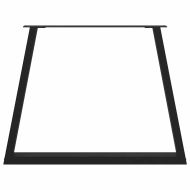 Крака за трапезна маса, V-образни, 3 бр., черни, 90 x (72-73,3) см, стомана