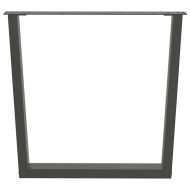 Крака за трапезна маса, V-образни, 2 бр., антрацит, 90x(72-73,3) см, стомана