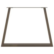 Крака за трапезна маса, V-образни, 3 бр., естествена стомана, 100 x (72-73,3) см, стомана