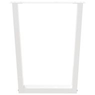 Крака за трапезна маса, V-образни, 3 бр., бели, 70x(72-73,3) см, стомана