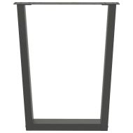 Крака за трапезна маса, V-образни, 2 бр., антрацит, 60x(72-73,3) см, стомана