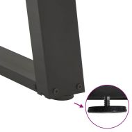 Крака за масичка за кафе, U-образни, 2 бр., антрацит, 28 x (42-43) см, стомана