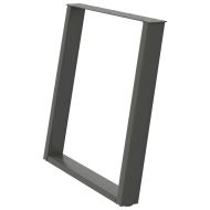 Крака за трапезна маса, U-образни, 2 бр., антрацит, 80x(72-73) см, стомана