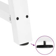 Крака за масичка за кафе, А-образни, 2 бр., бели, 38 x (42-43) см, стомана