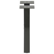 Крака за масичка за кафе, X-образни, 2 бр., антрацит, 37x(30-31) см, стомана