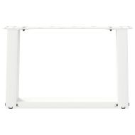 Крака за масичка за кафе, U-образни, 2 бр., бели, 50 x (30-31) см, стомана