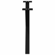 Крака за масичка за кафе, X-образни, 2 бр., черни, 70 x (42-43) см, стомана