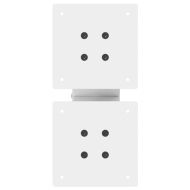 Крака за масичка за кафе, X-образни, 2 бр., бели, 40 x (30-31) см, стомана