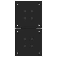 Крака за масичка за кафе, X-образни, 2 бр., черни, 38 x (42-43) см, стомана