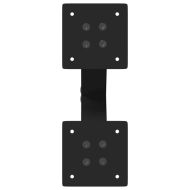 Крака за масичка за кафе, X-образни, 2 бр., черни, 28 x (42-43) см, стомана