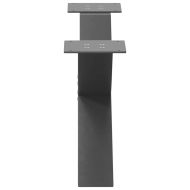 Крака за масичка за кафе, X-образни, 2 бр., антрацит, 70x(30-31) см, стомана