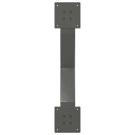 Крака за масичка за кафе, X-образни, 2 бр., антрацит, 70x(30-31) см, стомана