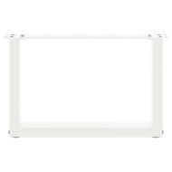 Крака за масичка за кафе, U-образни, 2 бр., бели, 50 x (30-31) см, стомана