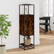 Висока дъска опушен дъб 35,5x35x139 cm Обработено дърво и метал