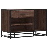 Пейка за обувки Кафяв дъб Изработена дървесина и метал