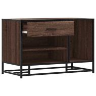 Пейка за обувки Кафяв дъб Изработена дървесина и метал