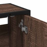 Огледален шкаф за баня Кафяв дъб 65x20x60cm Инженерна дървесина