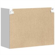 Кухненски стенен шкаф със стъклена врата "Kalmar" с висок гланц, бяло инженерно дърво