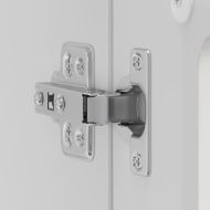 Кухненски стенен шкаф със стъклена врата "Kalmar" с висок гланц, бяло инженерно дърво