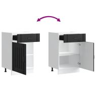 Кухненски шкаф Lucca Черно инженерно дърво