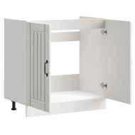 Шкаф за мивка, Lucca, бял гланц, инженерно дърво