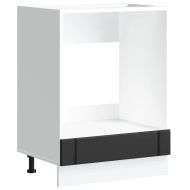 Шкаф за фурна, Lucca, черен, инженерно дърво