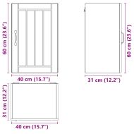 Кухненски стенен шкаф Lucca, бетонно сив, инженерно дърво
