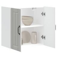 Кухненски стенен шкаф Lucca, бял, инженерно дърво